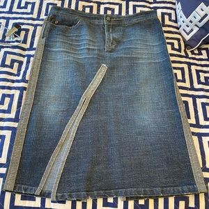 Joe’s Denim pencil skirt with slits
